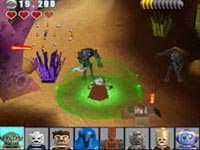 Using force powers against a droid in LEGO Star Wars III: The Clone Wars for DS