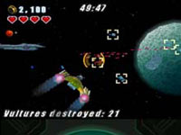 A 3D space battle from LEGO Star Wars III: The Clone Wars DS