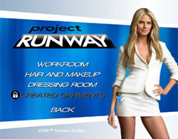 Project Runway the Video Game title screen Project Runway the Video Game title screen