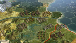 New hex oriented area sections in Sid Meier's Civilization V