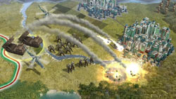 Ranged fire from behind enemy lines in Sid Meier's Civilization V