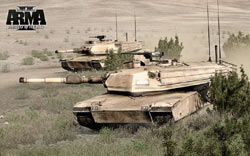 Tanks in the desert in Arma II: Operation 
Arrowhead