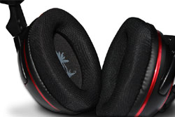 The soft fabric mesh cushions of the PX5 Programmable Wireless Headset The soft fabric mesh cushions of the PX5 Programmable Wireless Headset