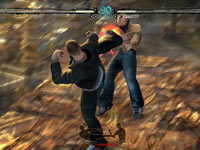 Delivering a kick in Fighters Uncaged Delivering a kick in Fighters Uncaged