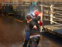 Landing a punch against an opponent in a boxing gym environment in Fighters Uncaged Landing a punch against an opponent in a boxing gym environment in Fighters Uncaged