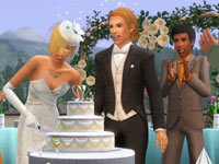 A wedding reception in The Sims 3: Generations Expansion Pack