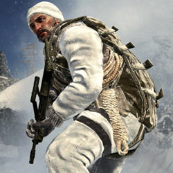 Soldier decked out for snow combat in a Soviet setting in Call of Duty: Black Ops