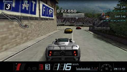 In-game racing screenshot from Gran Turismo for PSP