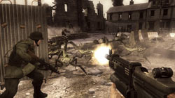 First-person action screenshot from Resistance Greatest Hits Dual Pack