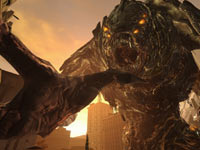 A huge Chimeran enemy from the Resistance Greatest Hits Dual Pack