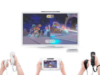 Jugabilidad de la Wii U con el nuevo mando y con los mandos de Wii Plus juntos