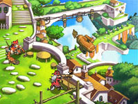A lush in-game environment from Solatorobo: Red the Hunter