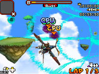 A multiplayer Racing screen from Solatorobo: Red the Hunter