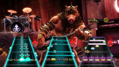 Play any combination of instruments on over 90 Rock Songs