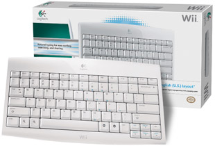 Wii Logitech Cordless Keyboard with box