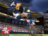 Collision at the plate in 'The Bigs 2' Collision at the plate in 'The Bigs 2'