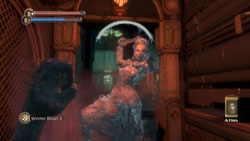 Using the biological power of a plasmid against an enemy in 'BioShock'