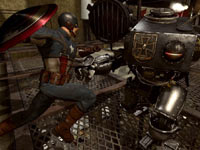 Captain America battling Iron Cross in Captain America: Super Soldier