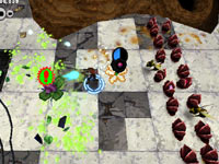 Max using a power-up in Centipede: Infestation