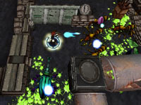 Max caught in a corner surounded by enemies Max in Centipede: Infestation