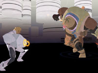 Enoch battling a bizarre foe in El Shaddai: Ascension of the Metatron