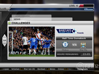 EA Sports Club challenge screen from FIFA Soccer 12