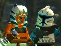 Jedi Master Shaak Ti with a clone in LEGO Star Wars III: The Clone Wars Jedi Master Shaak Ti with a clone in LEGO Star Wars III: The Clone Wars