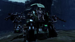 A Vital Suit accomodating multiple players in Lost Planet 2