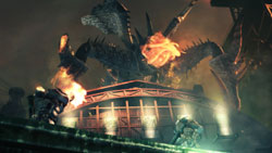 A huge Akrid boss in Lost Planet 2