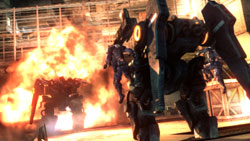 A Vital Suit accomodating multiple players in Lost Planet 2