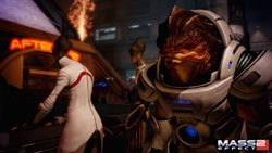 Aliens on patrol in Mass Effect 2 Aliens on patrol in Mass Effect 2
