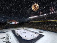 Outdoor play in the NHL Winter Classic in NHL 12