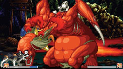 Playable animal characters battling in 'Samurai Shodown Anthology'