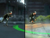 Changing the physical gameworld of Shaun White Skateboarding through success of a trick