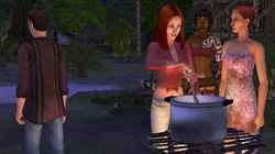 A Sims beach party