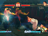 Yang putting the moves on Ryu in Super Street Fighter IV: Arcade Edition