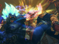 Oni finishing Evil Ryu in Super Street Fighter IV: Arcade Edition