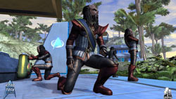 Leading a Klingon away party in Star Trek 
Online