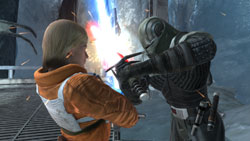 Battling Luke Skywalker in Star Wars The Force Unleashed: Ultimate Sith Edition Xbox