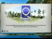 Q School screen from Tiger Woods PGA Tour 12: The Masters