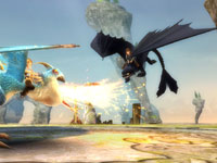 The hot fire of a Deadly Nadder in action in How to Train Your Dragon the Game The hot fire of a Deadly Nadder in action in How to Train Your Dragon the Game