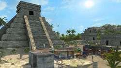 A mix of old and new architecture in Tropico 3