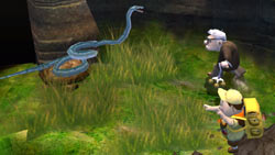 Facing off against a snake in 'UP' The Video Game