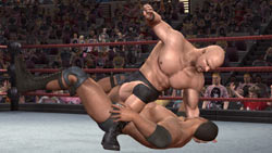Stone Cold Steve Austin beating up 'The Rock' in 'WWE Legends of WrestleMania'