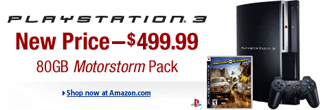 Sony PlayStation 3 $499 new low price