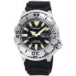 Seiko Men's Black Monster Automatic Dive Resin Strap Watch #SKX779