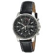 Seiko Men's Alarm Chronograph Leather Strap Watch #SNAB65