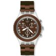 Swatch Irony Diaphane Chrono Full Blooded Earth Watch #SVCK4042AG