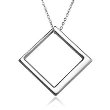 Sterling Silver Open Square Pendant