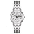 Bulova Women's Silver and White Dial Watch